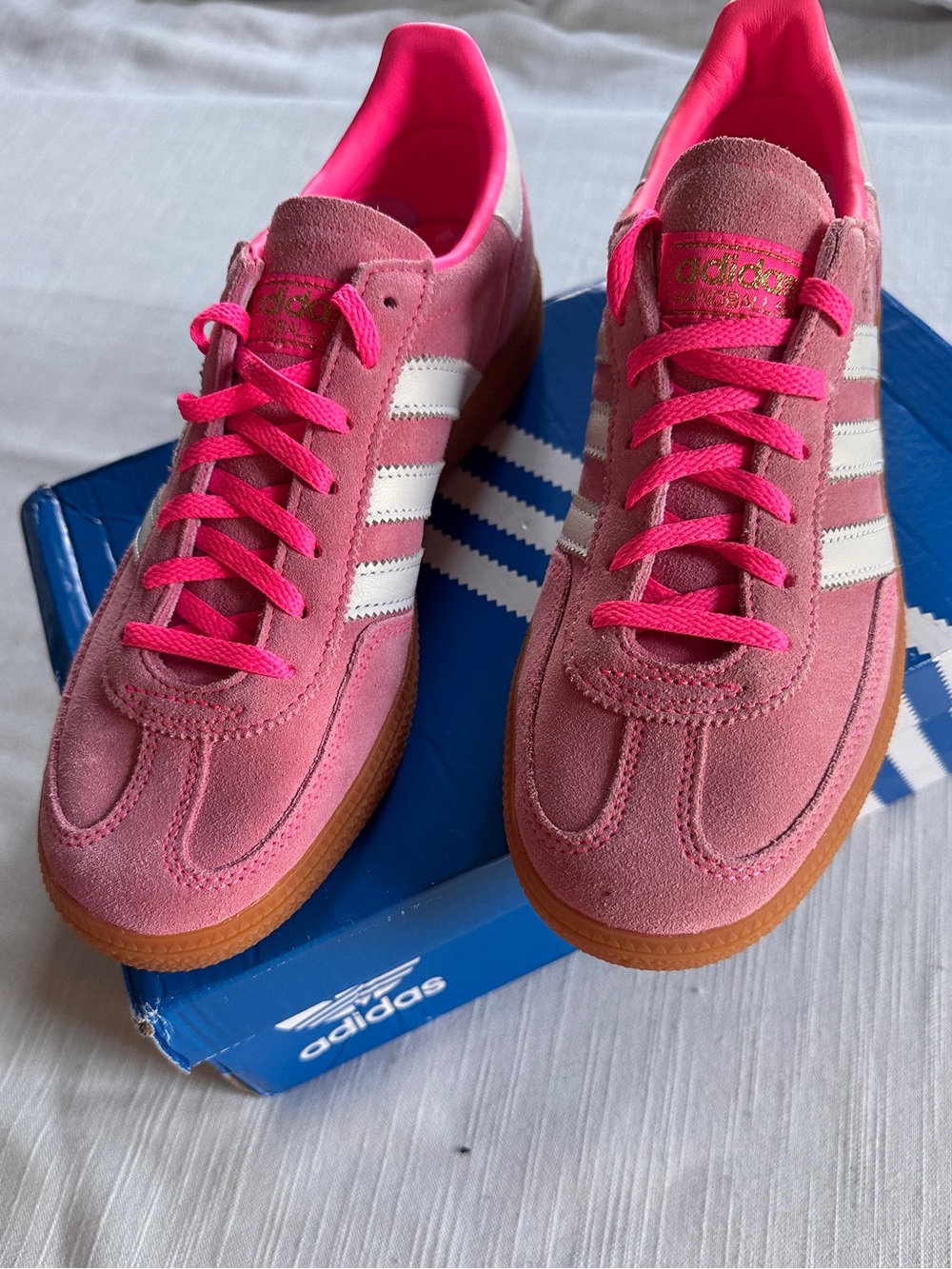 Adidas Originals Handball Spezial Barbie Pink Suede Size 8 NIB